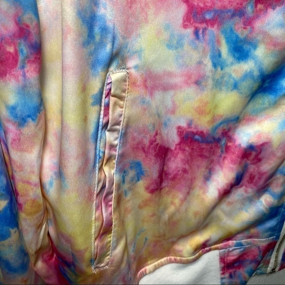 𝅺ZARA Bomber Jacket Tie-Dye All Over Print  Long Sleeve, Pockets, Zipper - Picture 6 of 16